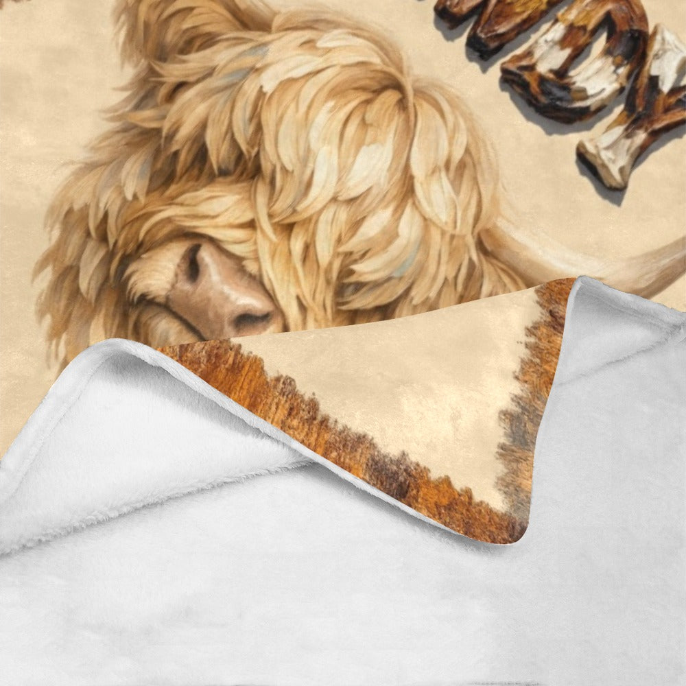 Baha Ranch Howdy Highland Throw Blanket 60" x 80" Made in America