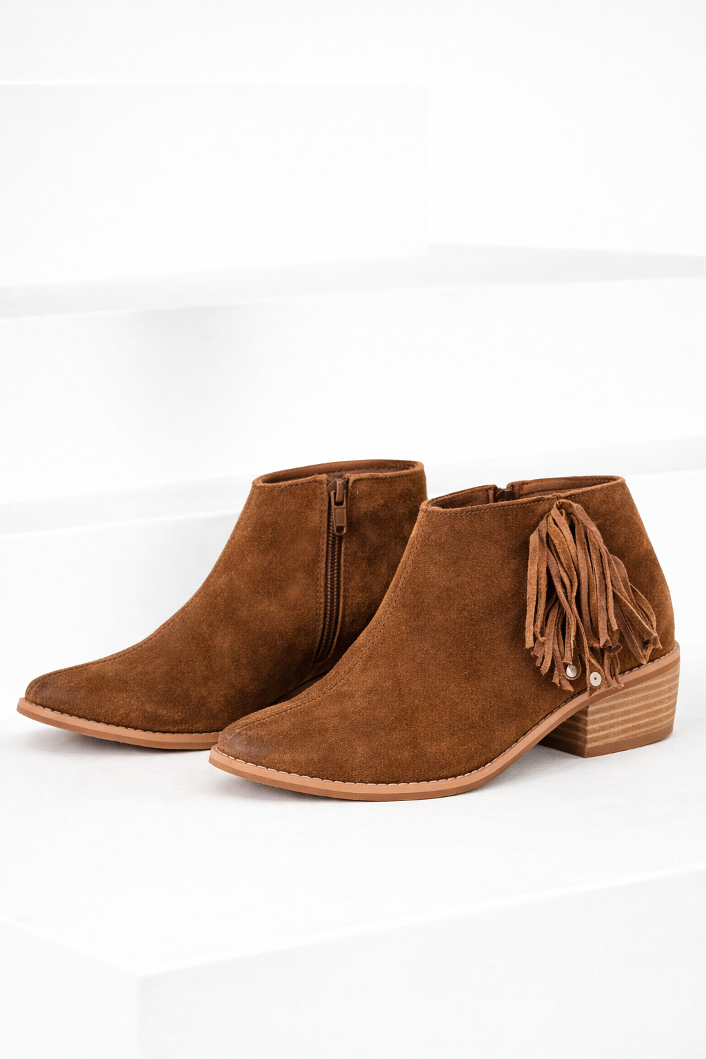 Frenchy Suede Boot in Tan
