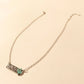 Myra Cowgirl cactus Charm Necklace for Women in Moonlit and Turquoise
