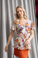 Bohera Floral Spree V-Neck Ruffled Top