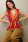 Bohera Grace Anne Color Stripe Sleeveless Peplum Top