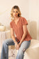 Bohera Kylee Short Sleeve Button Down Washed Top