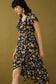 Bohera Marjorie Mellum Wrap-Over Floral Print Dress