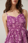 Bohera Penelope Drop Waist Ruffled Dress in Purple