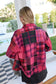 Emma Dawn Patchwork Shacket in Red