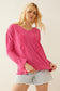 Rosalee V-Neck Top In Magenta