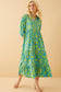 Minerva Floral Drop Waist Dress