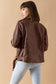 Aansila Leather Jacket In Chocolate Brown