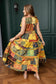Savannah's Serendipity Patchwork Dress In Yellow
