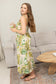 Ports of Call A-Line Dress In Off White and Green