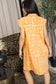 Kimberly Geometric Dress In Orange