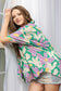 Elizabeth Floral Top In Green And Purple