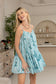 Forever Free Babydoll Dress In Blue