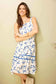 Makayla's Gift Apron Dress In Blue and White