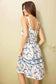 Makayla's Gift Apron Dress In Blue and White