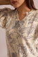 Lovely Vines Top In White And Blue