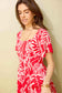 Lily's Cove Empire Waist Dress In Red