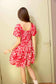 Lily's Cove Empire Waist Dress In Red