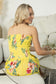 Grace's Morning Strapless Dress  In Yellow