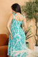 Mackenzie Bright Drop Waist Dress In Sky Blue