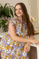 Blossom Paradise Empire Dress In MultiColor