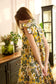 Blossom Paradise Empire Dress In Green