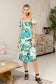 Andrea's Adventure Empire Waist Dress In Turquoise