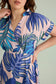 Island Breeze Shirt Dress  In Blue