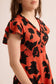 Jungle Serenade Empire Waist Dress In Orange
