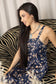Kaia's Treasure A-Line Dress In Black and Mustard