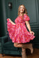 Erin Lovely Pattern Dress In Pink