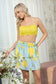 Marissa Floral Skirt In Green And Yellow