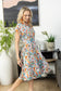 Glorious Morn Empire Waist Dress In Multicolor