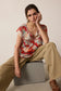 Posey Floral Print Top  In Multicolor