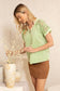 Gennianna Willow Green Top In Light Green