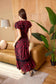 Bohera Songbloom V-Neck Sleevless Maxi Dress in Deep Rouge