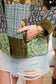 Meadow Folk Quilted Jacket with Patchwork in Dusty Green