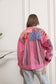 Wildberry Patchwork Shacket in Faded Pink