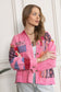 Wildberry Patchwork Shacket in Faded Pink