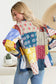 Loretta's Wild Patchwork Jacket in Painted Denim