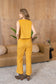 The Jolene Fringe Two Piece Set in Saddle Gold