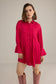 The Elowen Belle Woven Dress in Wine Pink