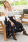 Clover Noir Cotton Skirt Ink Black