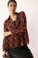 Astro Prairie Printed Top in Burnt Orange