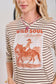 Bloomin' Ride Striped Top in Vanilla Smoke