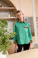 Sienna Rose Women's Shirt in Green with Fur.