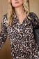 Palm Theory With Animal Print Maxi Dress in Olive White