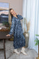 Palm Theory With Animal Print Maxi Dress in Twilight Navy
