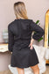 Raven March Shirt Dress in Metal Black