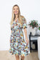 ArtHaus Garden Shirt Dress in Coral Bloom